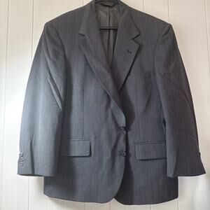Vintage Tailors Row Suit Mens Gray Soild Suit 2 Button Wool S29